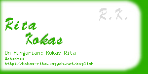 rita kokas business card